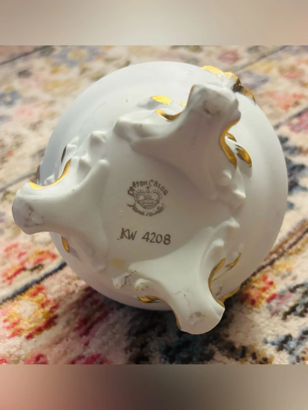 Vintage Lefton China Miniature Porcelain Hurricane Oil Lamp